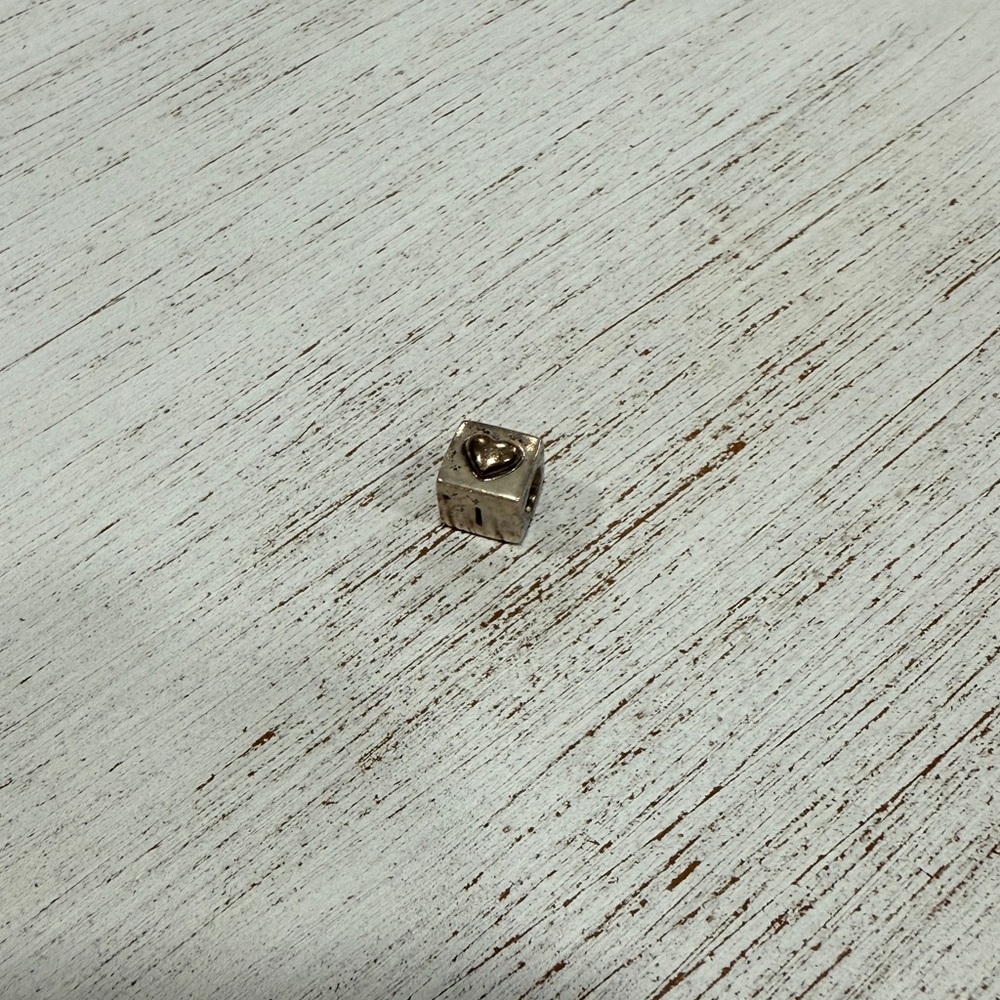 Pandora 925 Sterling Silver 14K I Love You Box Cube Charm - Picture 2 of 4